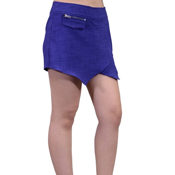 4/$25 Purple Chambre Peaked Zipper Skort - Picture 6 of 6